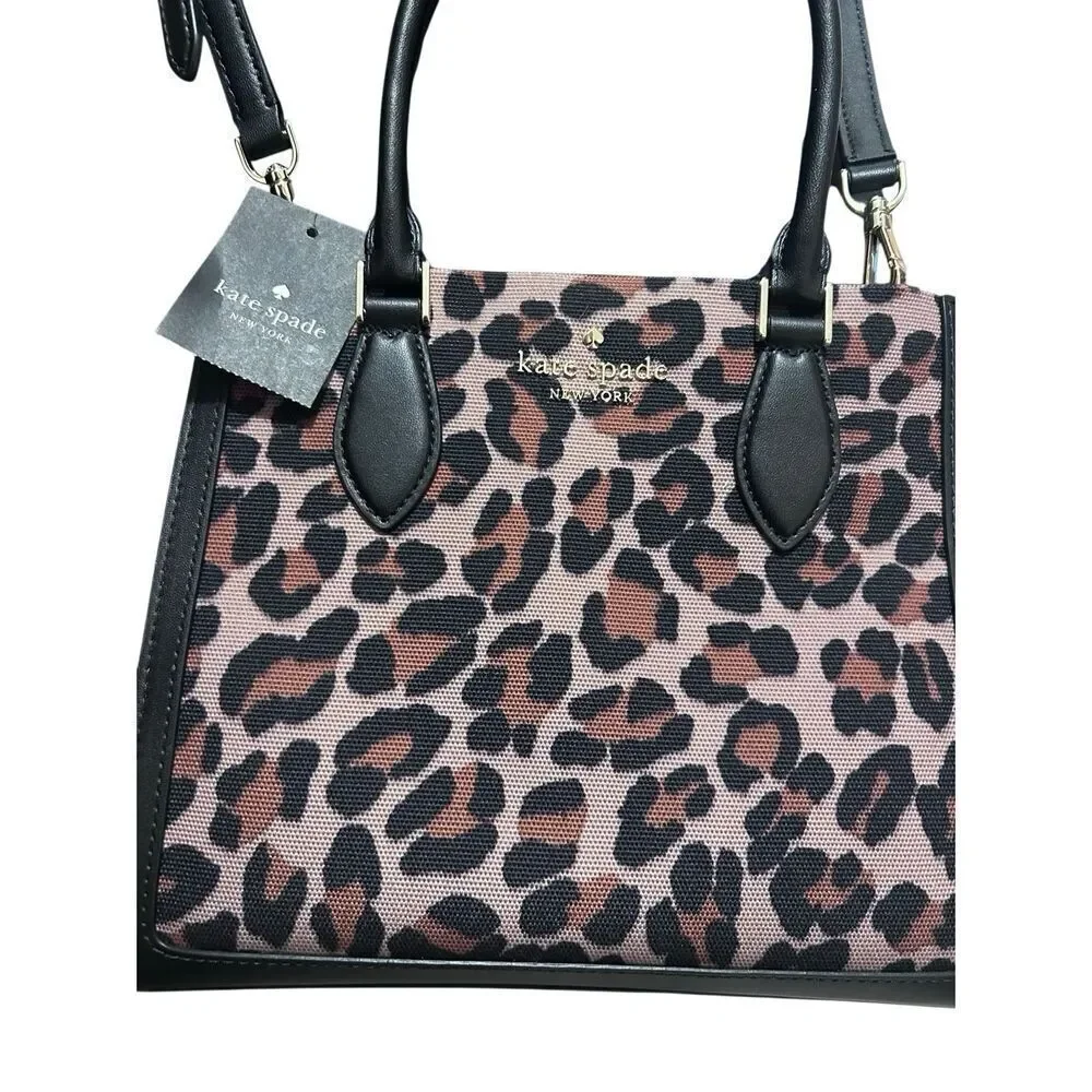 Kate Spade KH455 Ellie Spotted Leopard Small Tote Crossbody Shoulder Bag Handbag